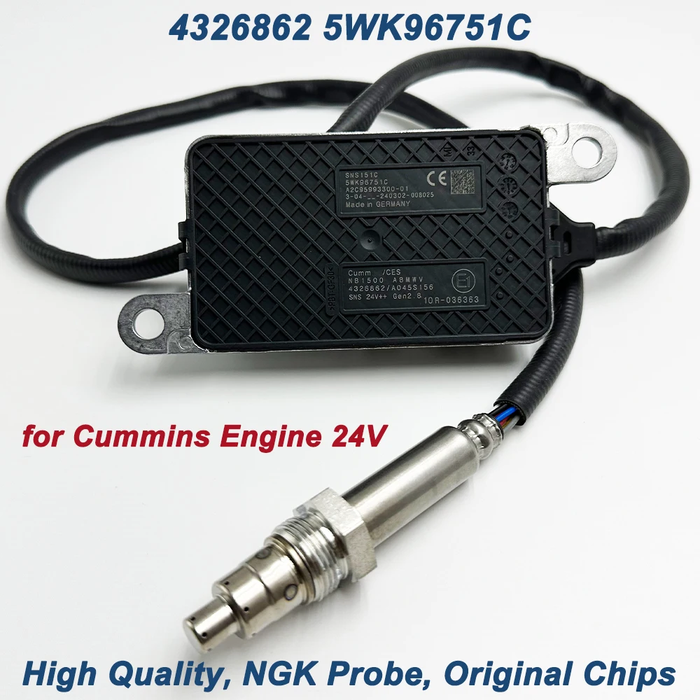 

High Quality Chips N-GK Probe 4326862 5WK96751C NOX Nitrogen Oxygen Sensor 4326862RX 2872945 Made In Germany For Cummins Engine