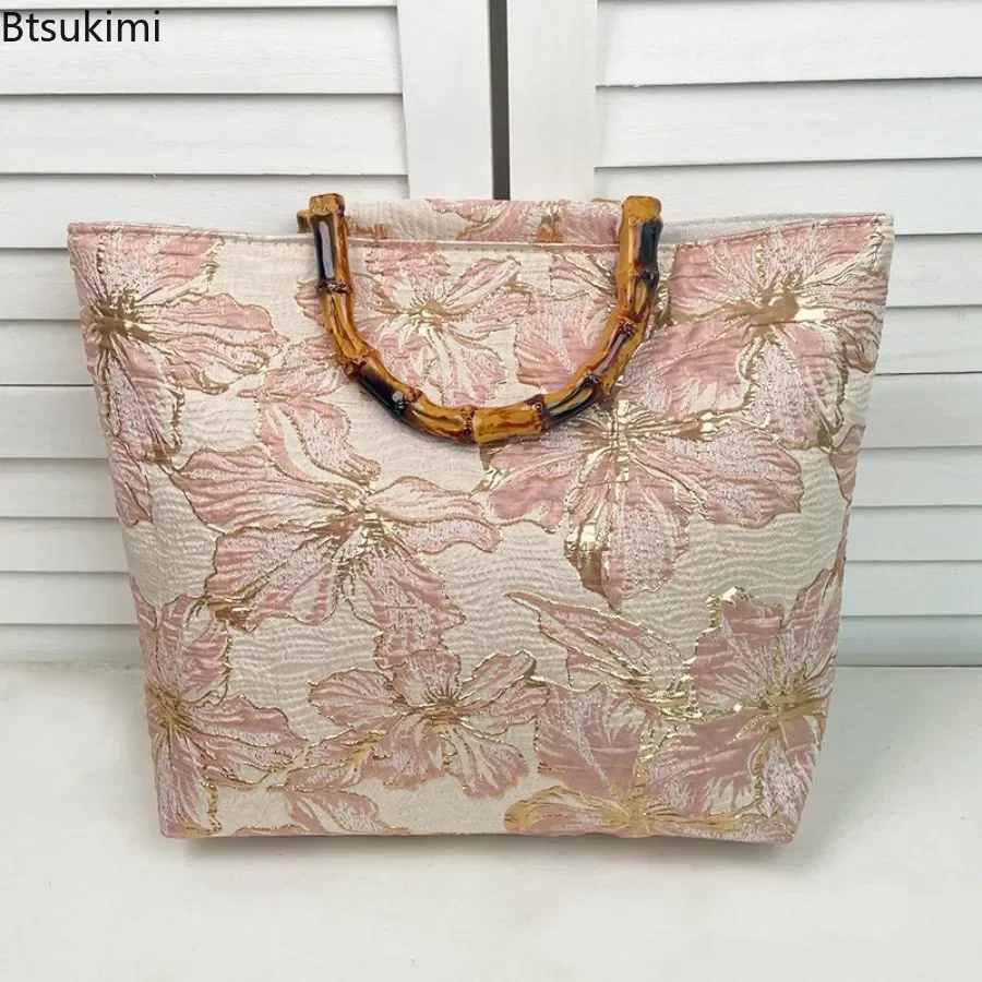 Vintage Jacquard Underarm Bags Double-sided Embroidered Fashion Shoulder Bag Chinese Style Cheongsam Casual Lightweight Tote Bag