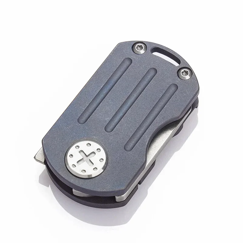 1PCS Pocket Titanium Alloy Handle High Hardness Folding Knif e Outdoor Camping Tools EDC Gifts Mini Cutting Tools