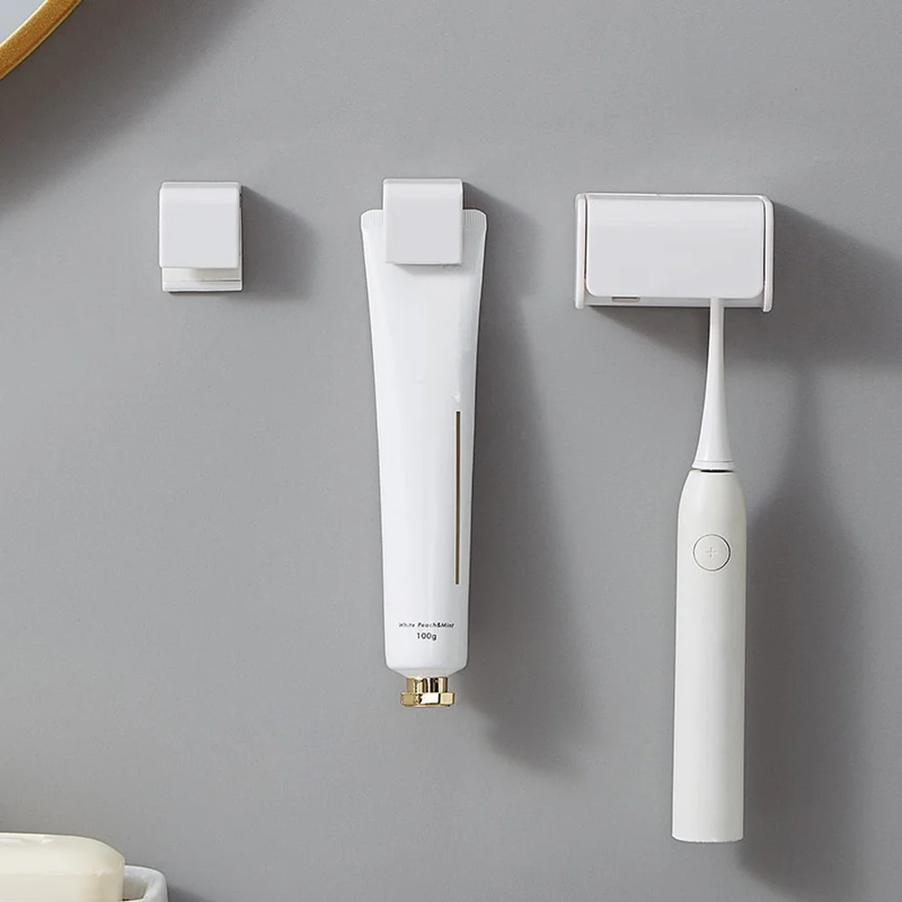 3 Piece Wall Mounted Toothbrush Holder for Bathroom with Compact Profile Designed for Limited Counter Space Areas