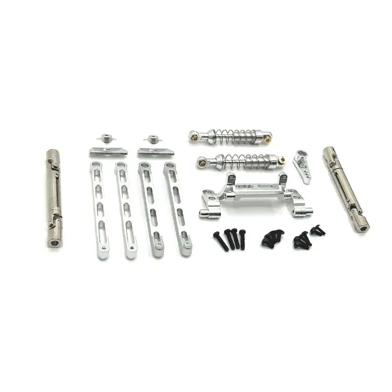 ABXE-Pull Rod Shock Absorber Set For MNMODEL 1/12 MN82 LC79 MN78 Remote Control Car Spare Parts Metal Upgrade Silver