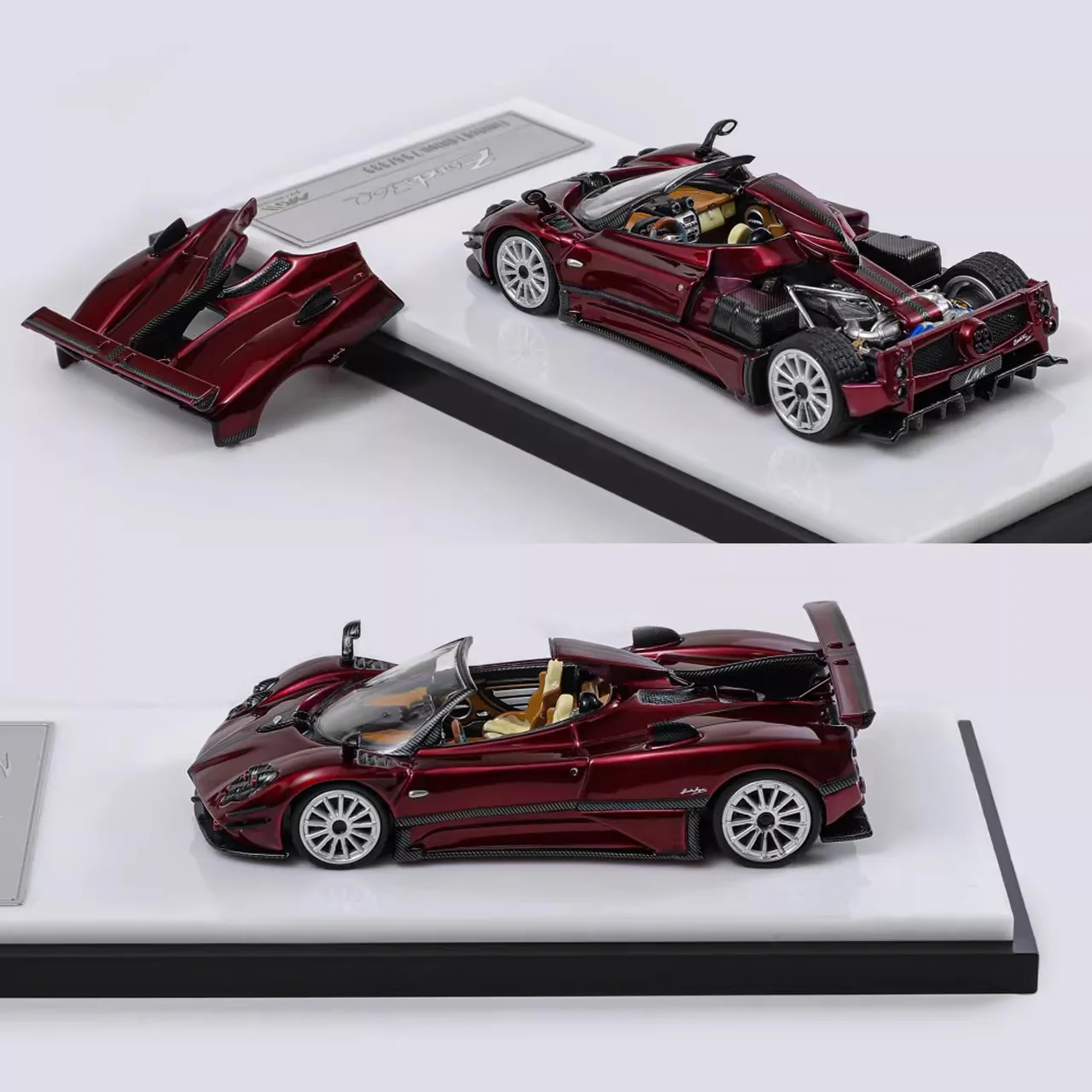 Modellino Auto HKM Pagani Zonda 760 Roadster 2022 Convertibile 1:64, Simulazione Realistica ad Alta Definizione in Metallo Pressofuso, Regalo Perfetto
