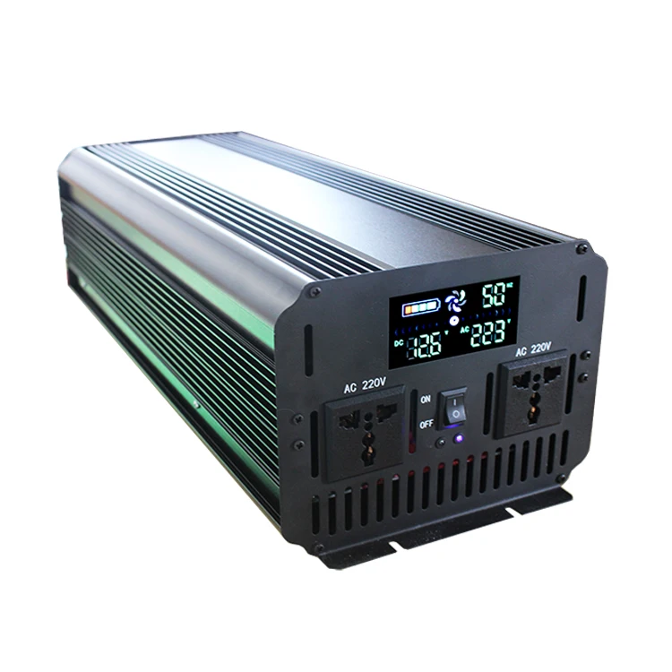 Pure Sine Wave Inverters DC to AC 12/24/48V-110/220V  3000W/6000W with color/dual display