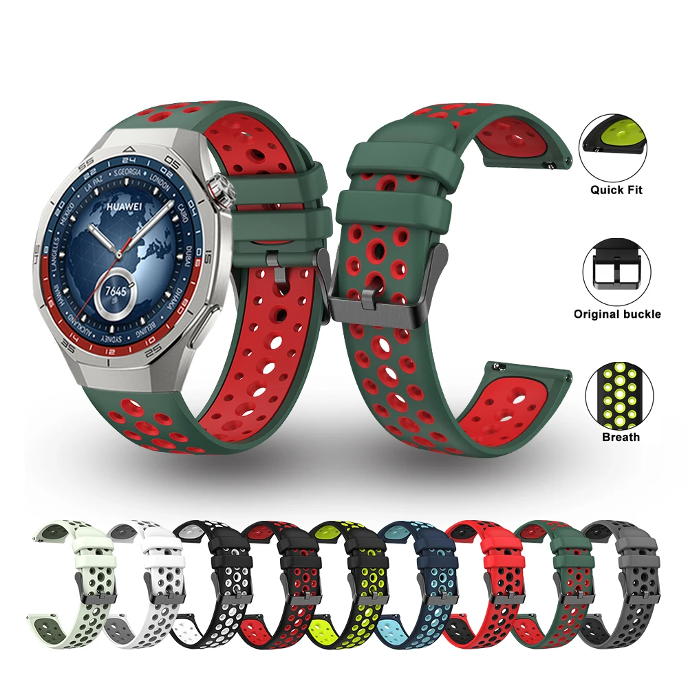 Ремешок силиконовый для Huawei Watch GT5 Pro 46 мм/GT2 Pro, совместим с Huawei Watch 4/GT3 Pro 46 мм/GT2 46 мм, 22 мм