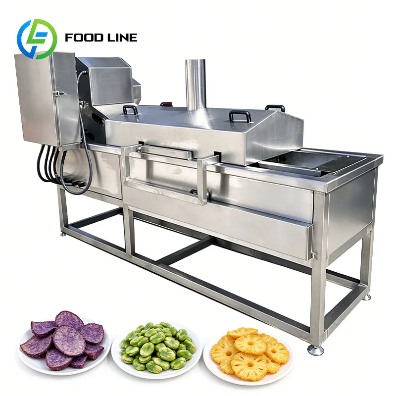 Continuous Deep Fryer Automatic Fryer Industrial Frying Machine Potato Chips Peanuts Spring Rolls Customized