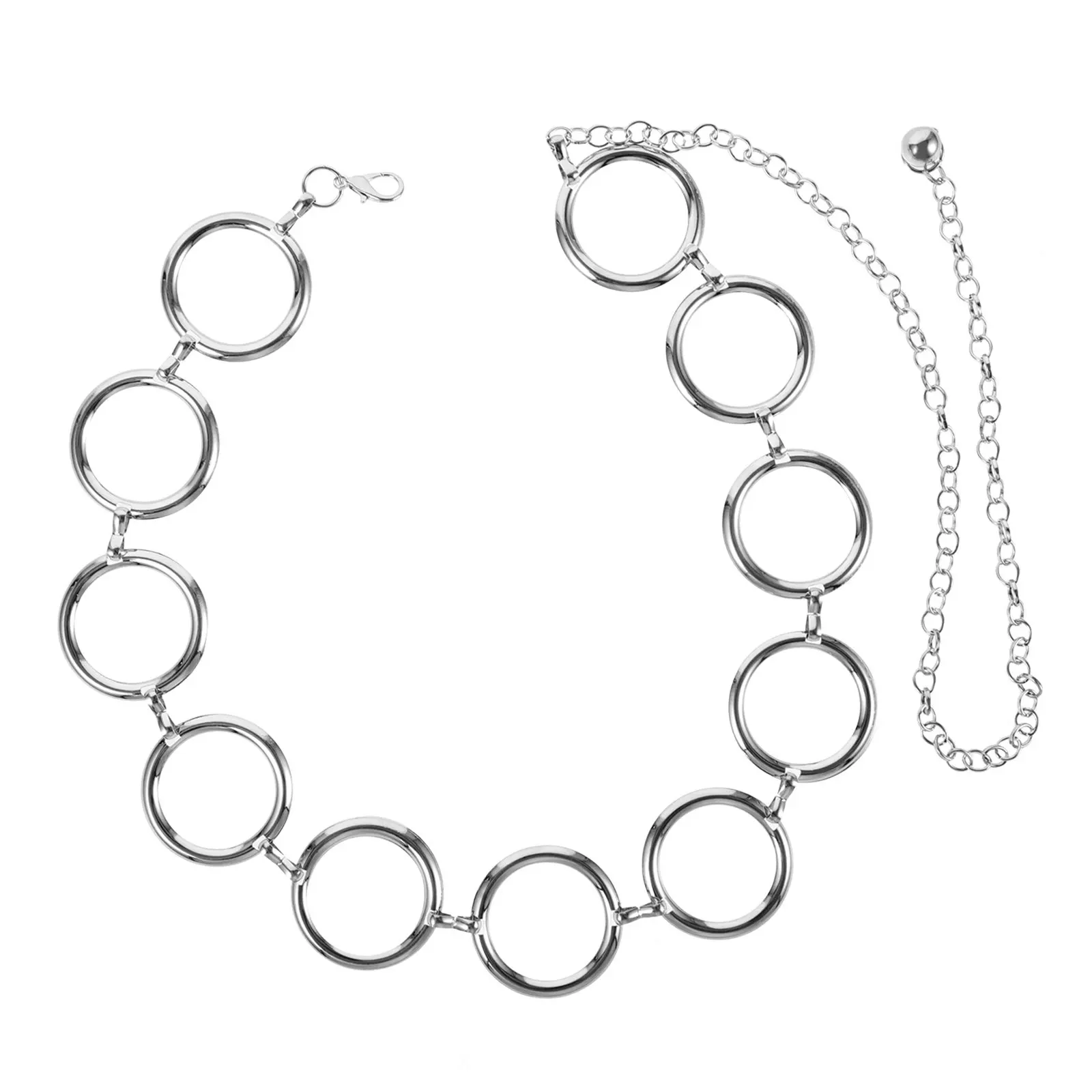 Waist Chain Metal Belt Chain Women Body Jewelry Silver Dress Waistline Enhancer Party Festival Cosplay Accessory