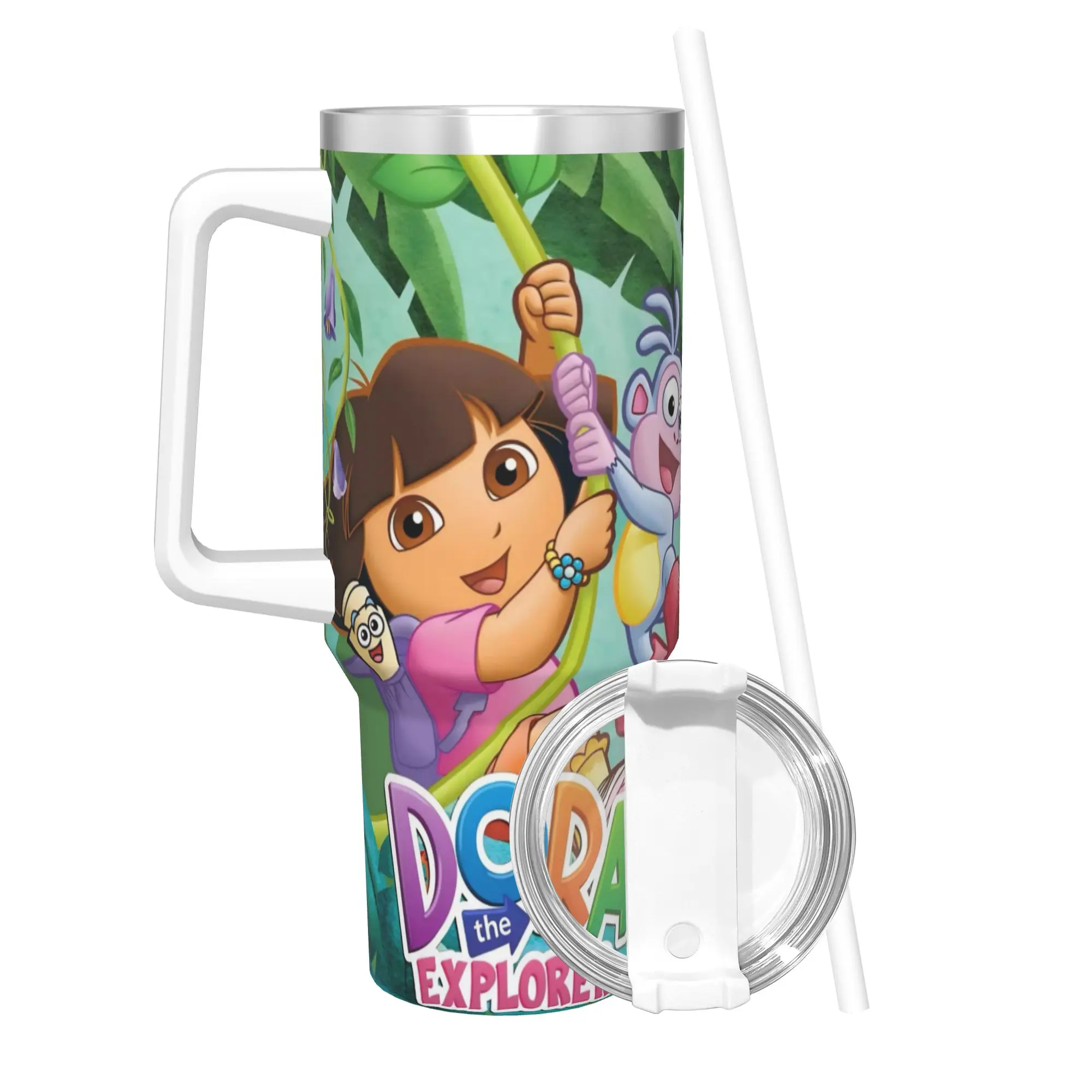 D-Doras The Explorers 40oz Tumbler Stainless Steel Double Wall Vacuum Insulated  Travel Mug With Straw
