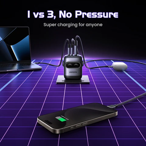 UGREEN 65W GaN Зарядное устройство QC4.0 для iPhone и MacBook — изображение товара
