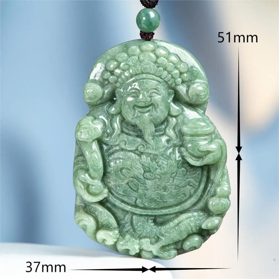 TIMESWIND الطبيعية A-نوع الفول الأخضر إله الثروة عملة الجليد الشعور ثلاثةD الرجال قلادة مع شهادة #2