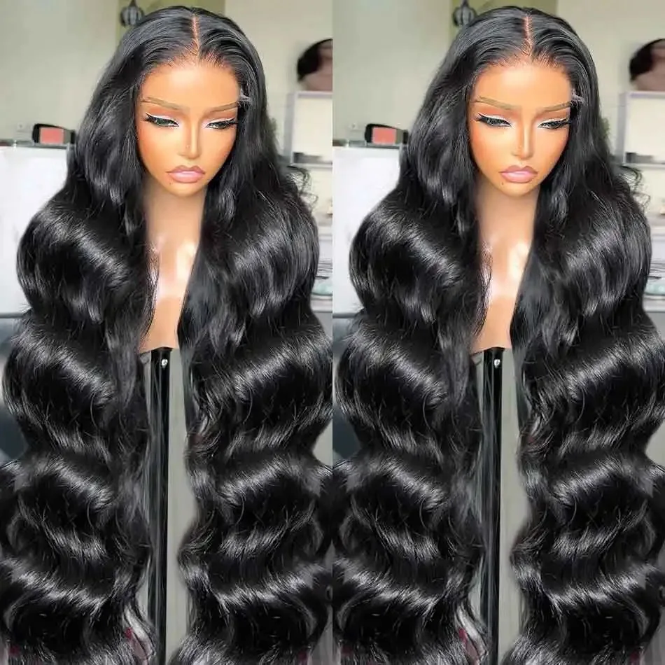 13x4 HD Transparent Body Wave Lace Front Wig PrePlucked 5x5 Glueless 200 Density 30 Inch For Women Lace Frontal Human Hair Wig