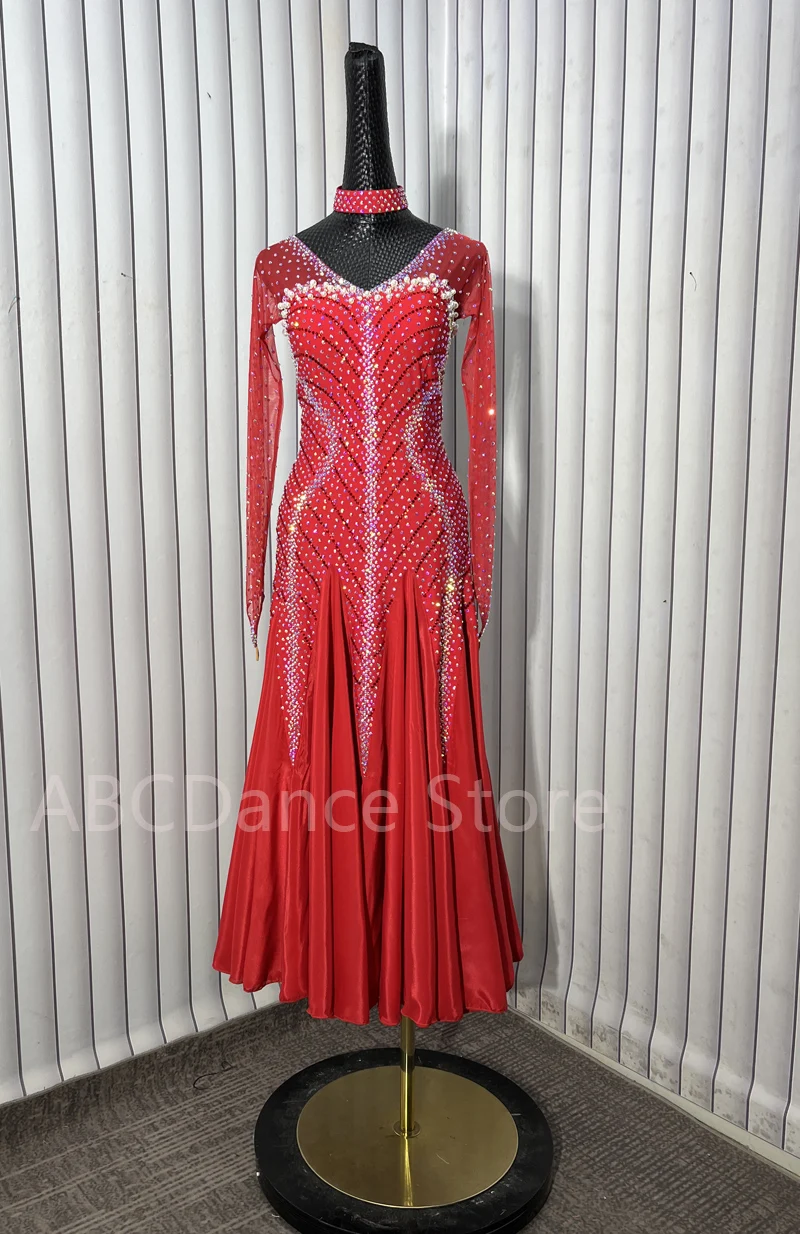 American smooth dance dress ballroom dance dress Standard Dance Dress ballroom dress for Competition modern dance Costume