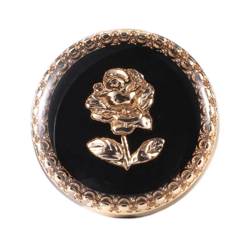 10PCS Small Perfume High-End Buttons Cashmere Vintage High-Grade Coat Women's Buttons Jumper Cardigan Gold Peplum Metal Buttons
