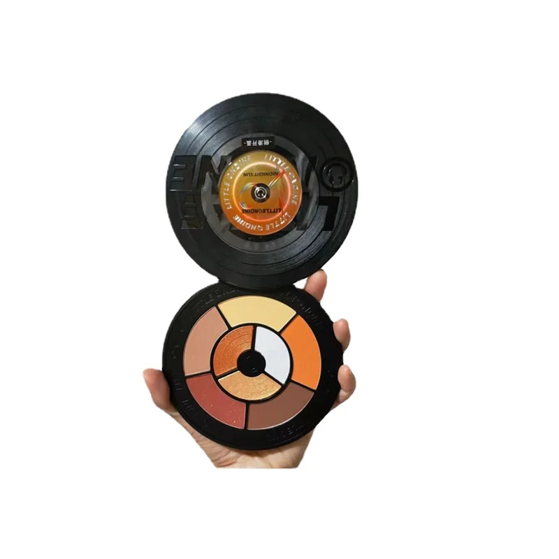 

Gramophone Record Eye Shadow Plate Pink Purple Glue White Glue Orange Brown Daily