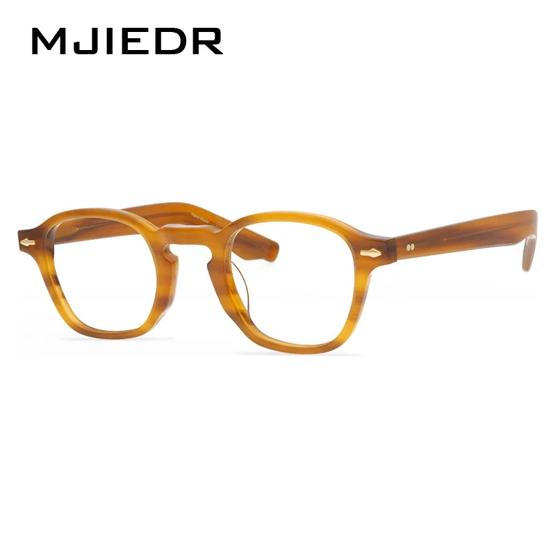 Vintage Color Contrast Design Personalized Fashion Oval Acetate Eyeglasses Frame Men and Women's Jaques Style Optical Glasses