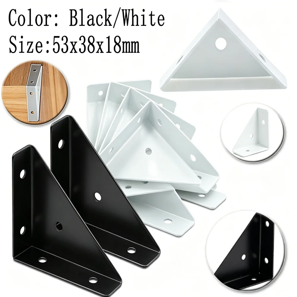 

4-20Pcs Right Angle Metal Corner Brackets Triangle Support Brace for Cabinet Bed Furniture Reinforcement Fixing Kit Home Improve