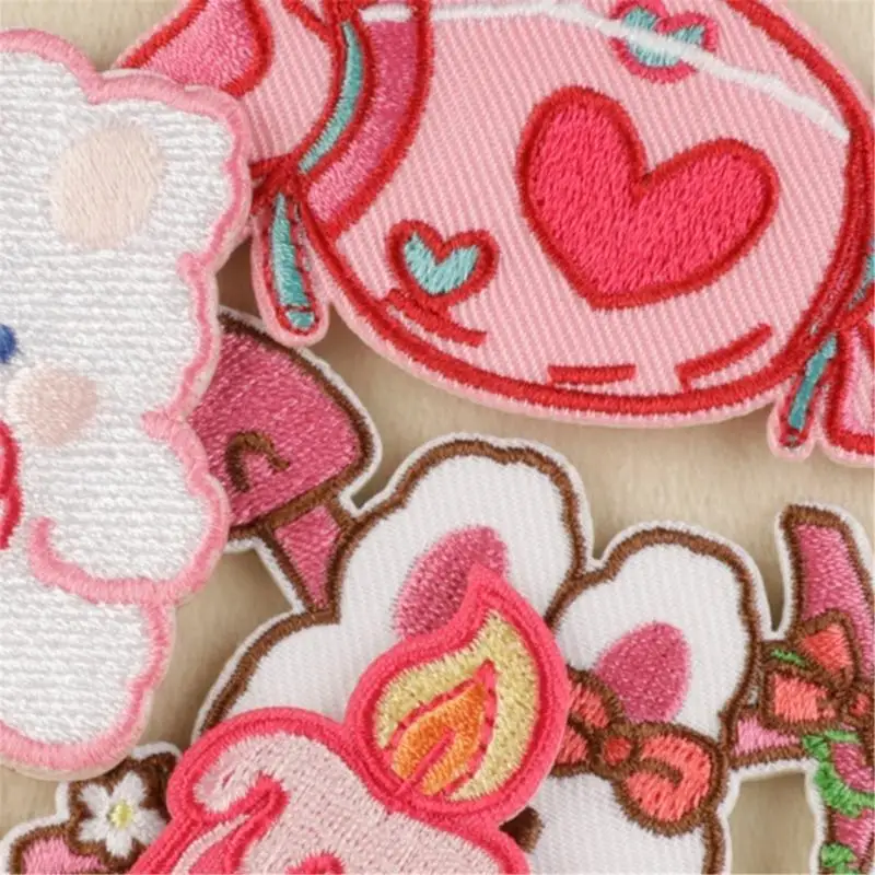 7Piece Cartoon Theme Letter Patches Embroidery Applique for Craft Project Decors