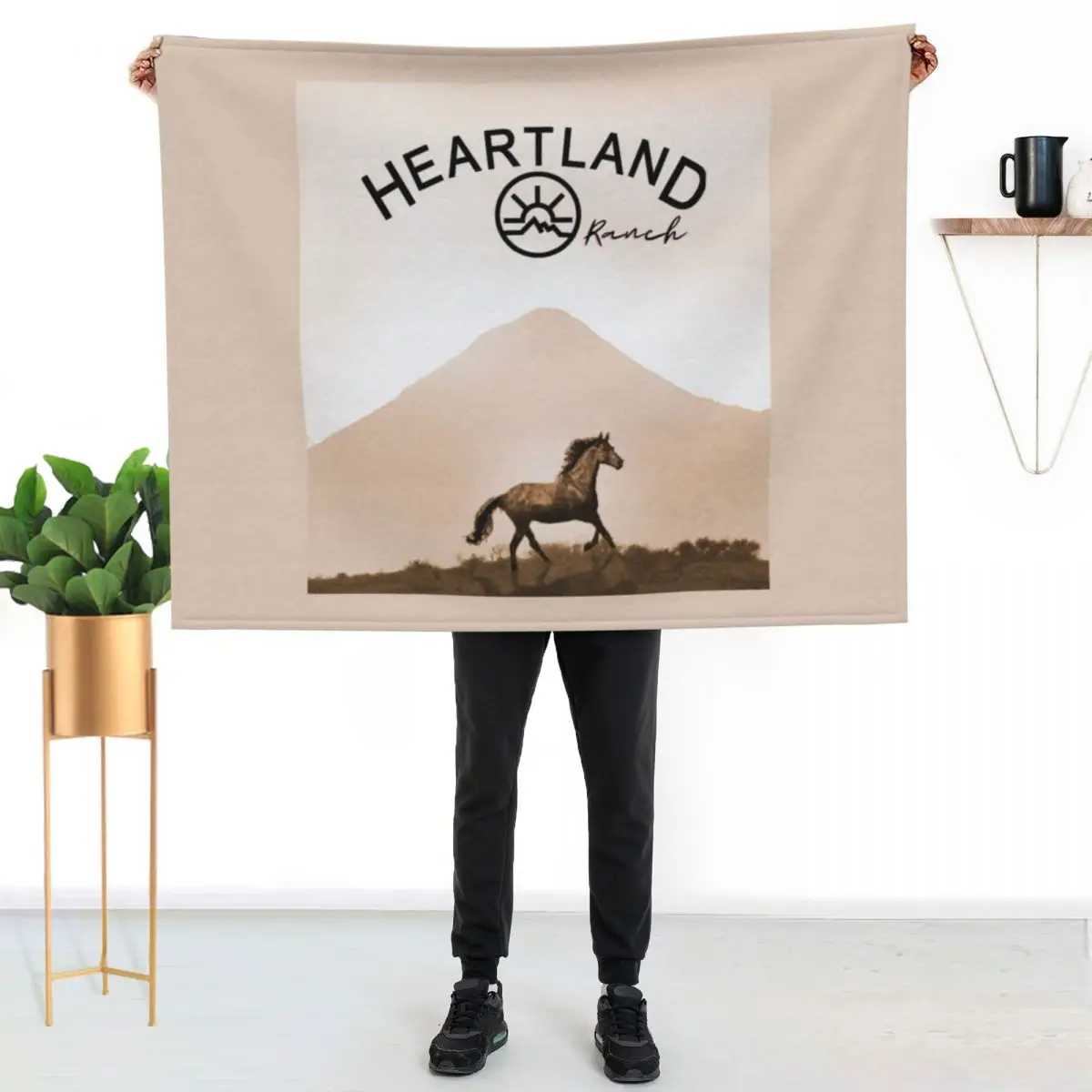 Heartland Ranch , Heartland Horse Throw Blanket Personalized Gift Thin Retros Camping heavy to sleep Blankets