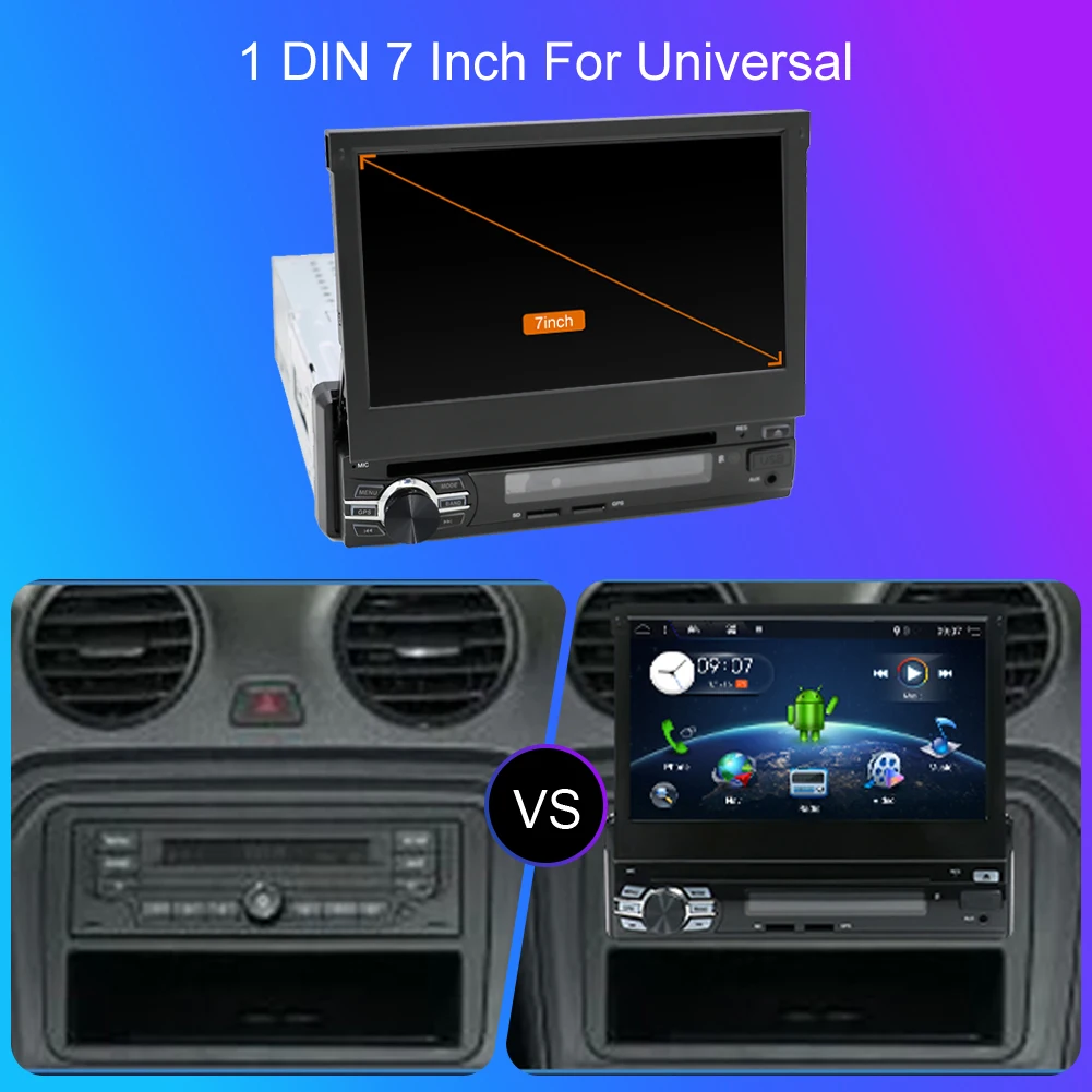 1 Din Car Radio Android 13.0 7