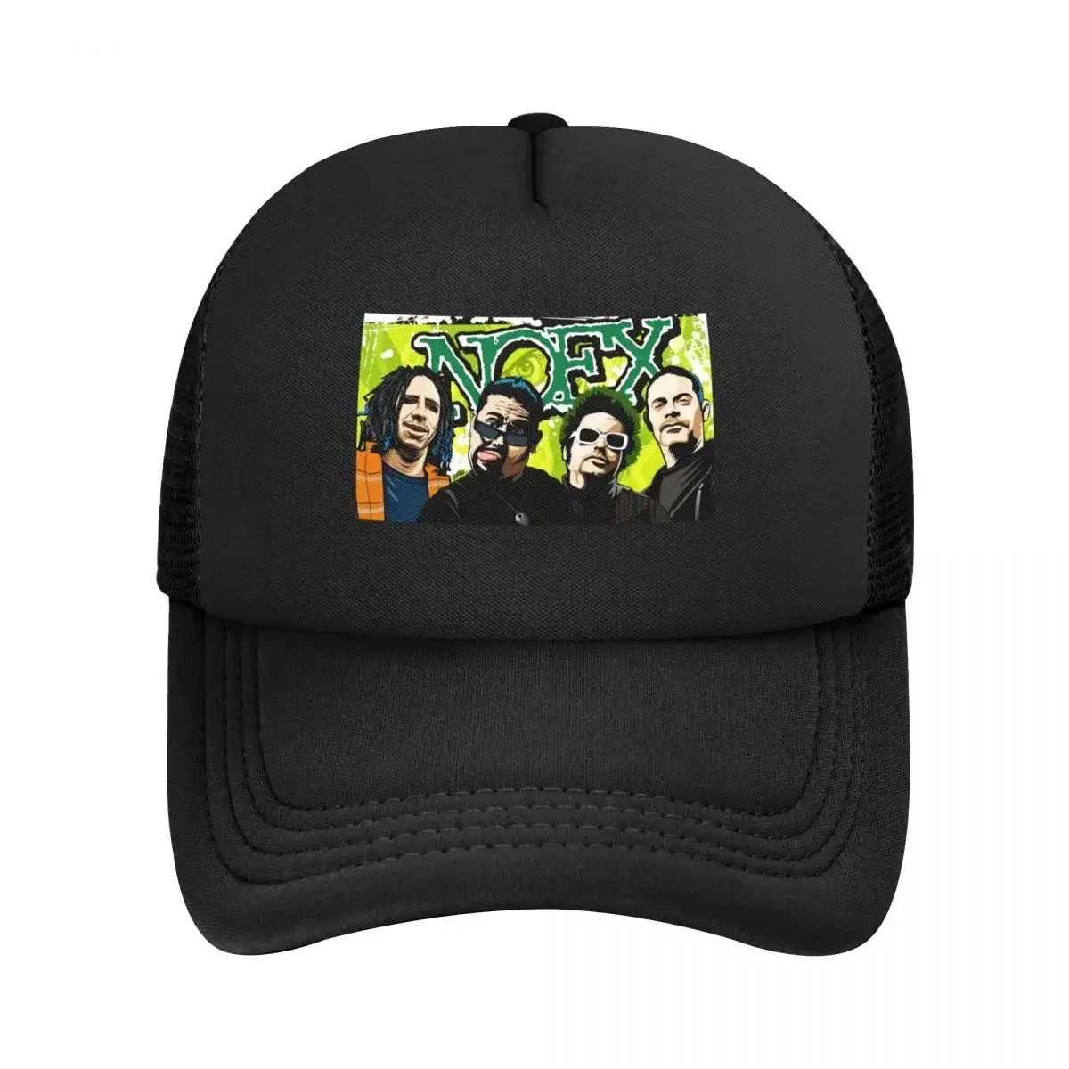 Nofx Band Final Tour Skull Mesh Baseball Caps Snapback Fashion Baseball Hats Breathable Casual Casquette Outdoor Unisex
