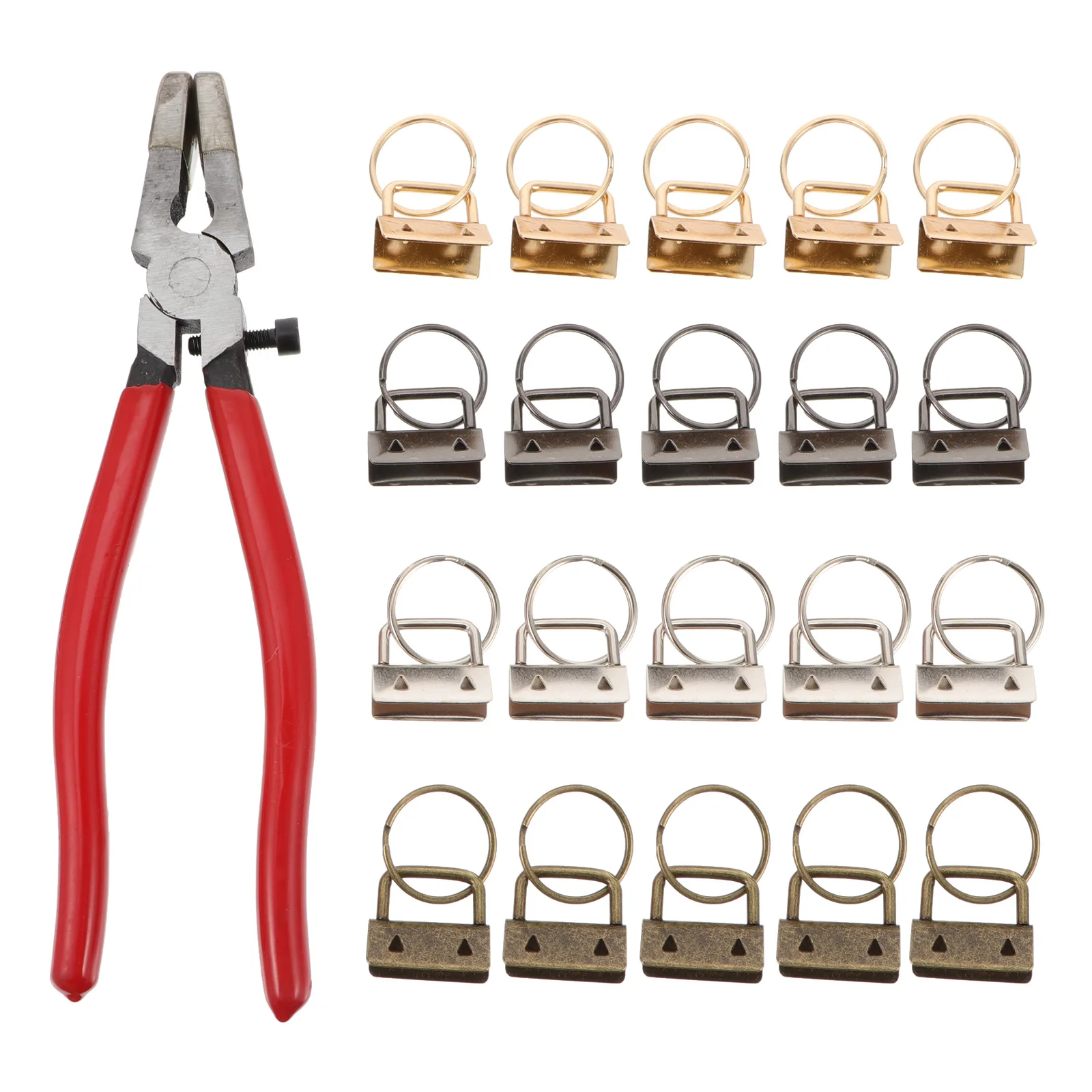 

20 Pcs Keychain Fob Metal Accessories 25mm Back Clip Wristlet Hardware Keyring Easy Add Keys Crafting Lover Gift