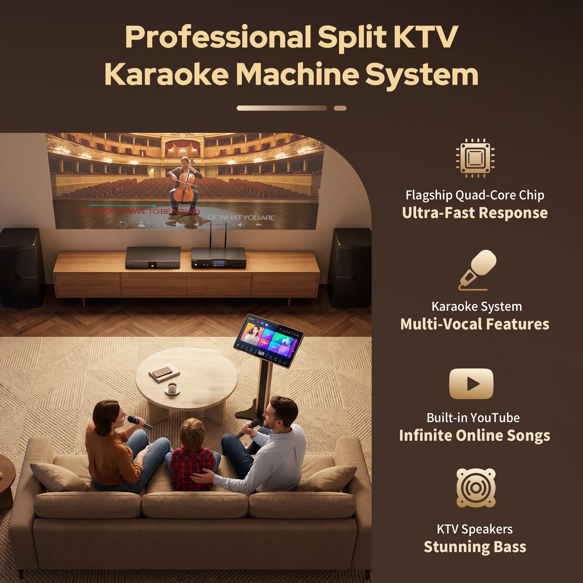 InAndOn KV-V5 MAX Karaoke System Full Set 1TB HDD 21.5