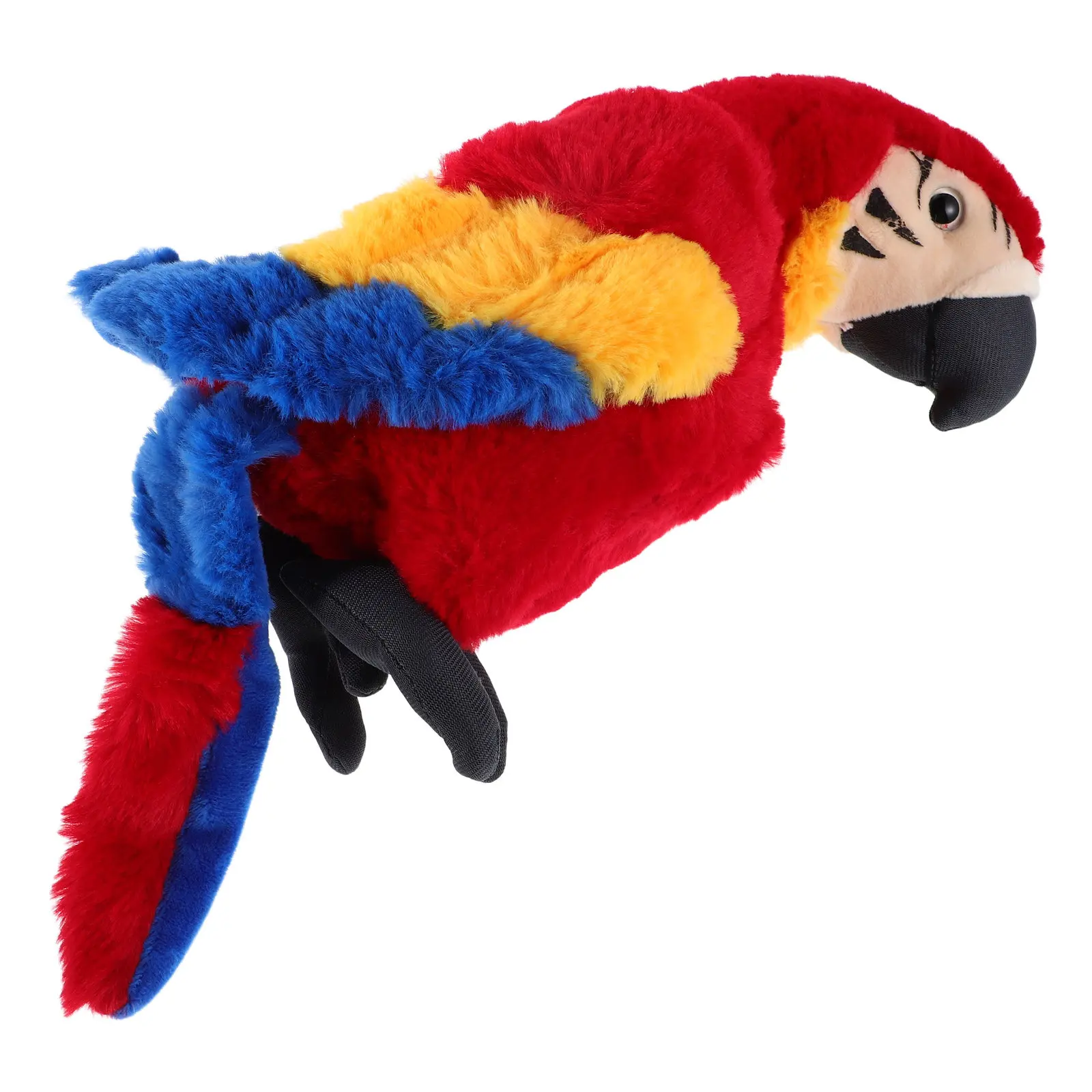 

Реалистичная плюшевая игрушка-попугай: высокодетализированная, красочная птица из мягкой ткани для декора дома, реквизит для вечеринок, забавная форма искусственного попугая