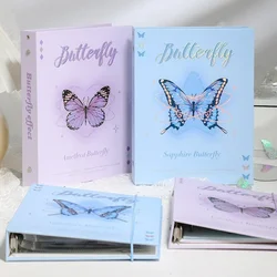 IFFVGX Butterfly A5 Binder Photocard Holder Kpop Idol Photo Albums Photocards Collect Book Album for Photographs Cute Stationery