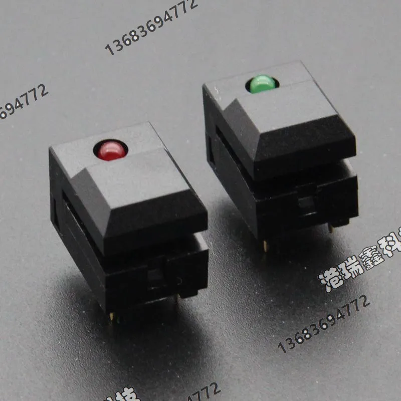 [SA]Taiwan Deli Wei dailywell Key Stage Light Controller 512 black illuminated pushbutton switch RED GREE SP86N--50pcs/lot