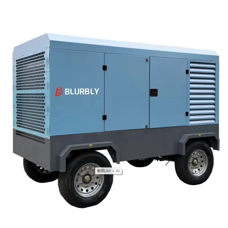 Cummins Engine Kaishan Diesel Driven Mobile 22bar Portable Screw Diesel Air Compressor Custom Logo 157KW Stationary 15 M3/min