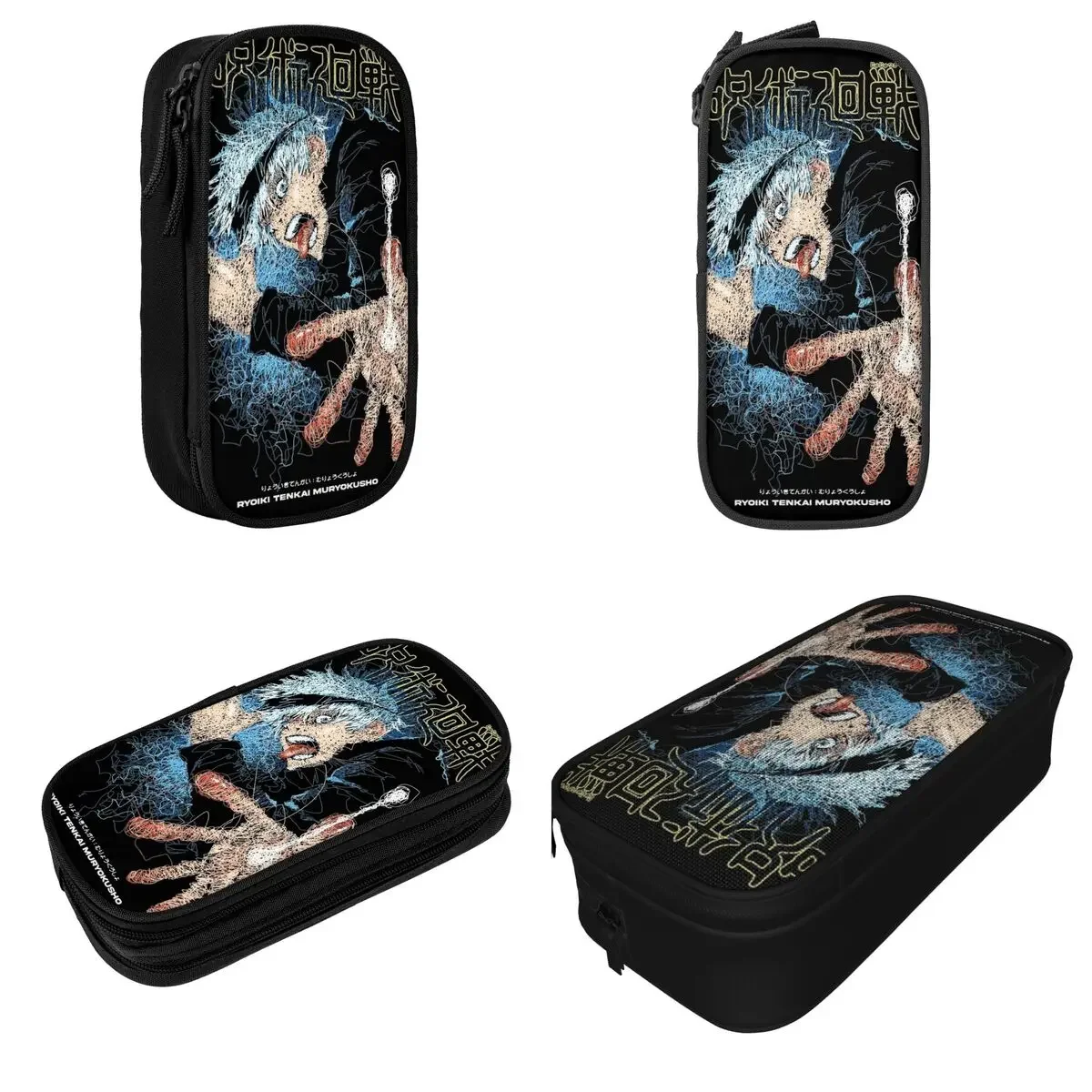 Jujutsu Kaisen Gojo Satoru Manga Pencil Cases Pen Holder Bags for Student Large Storage School Supplies Gifts Pencilcases