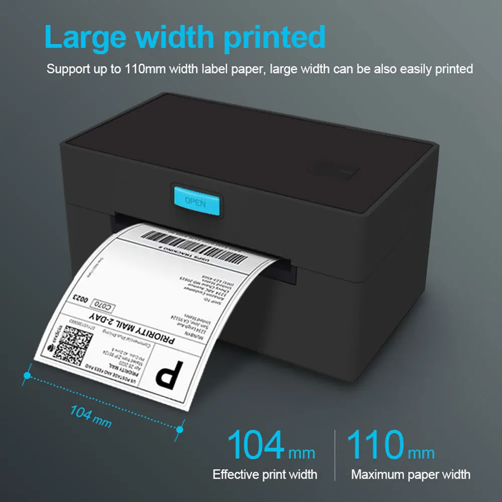 High Speed Label Barcode Printer USB Bluetooth Thermal Printer Android IOS Label Maker Sticker Shipping Express Label Printer