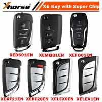 Llave remota Xhorse VVDI serie XE de 5 piezas con Super Chip XEMQB1EN XEDS01EN XEFO01EN XEKF20EN XEKF21EN XELEX0EN XELEX1EN