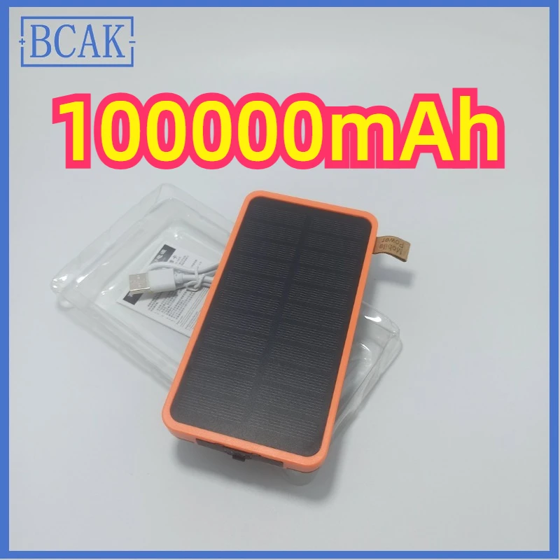 BCAK 200000mah Cross Border Hot Selling Solar Power Banks Wholesale Large Capacity  Waterproof Mobile Power Supply Outdoor Light