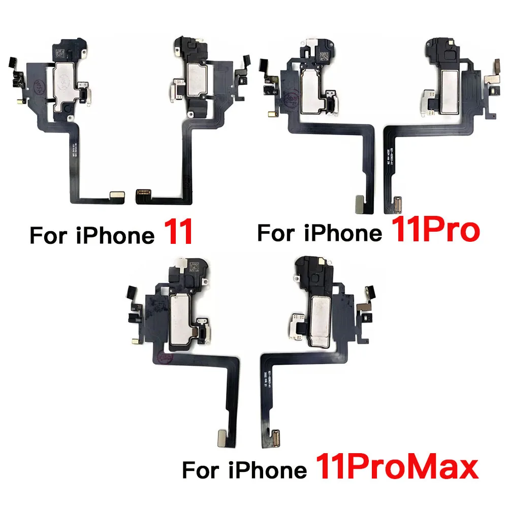 Ear Speaker Flex Cable Replacement For iPhone X XR XS 11 12 Mini Pro Max Top Loud Speaker With Microphone