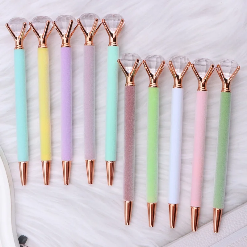 36pcs/lot Creative Diamond Ballpoint Pen Cute 1.0mm Black Ink Ball Pens Promotion Gift School Writing Supplies