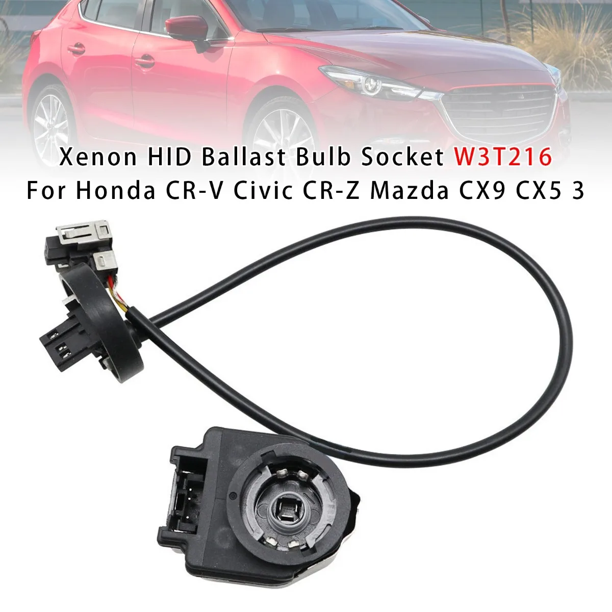 Car Xenon HID Ballast Bulb Socket W3T216 For Honda CR-V Civic CR-Z Mazda CX9 CX5 3 Replacement Parts 33119SZTG01
