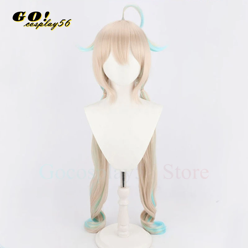 VTuber Enna Alouette Cosplay Bộ Tóc Giả Dài 130Cm Xoăn Đuôi Ngựa Nhạt Tóc Vàng Tóc Tổng Hợp NIJISANJI Youtuber Bé Gái Vai Trò Chơi