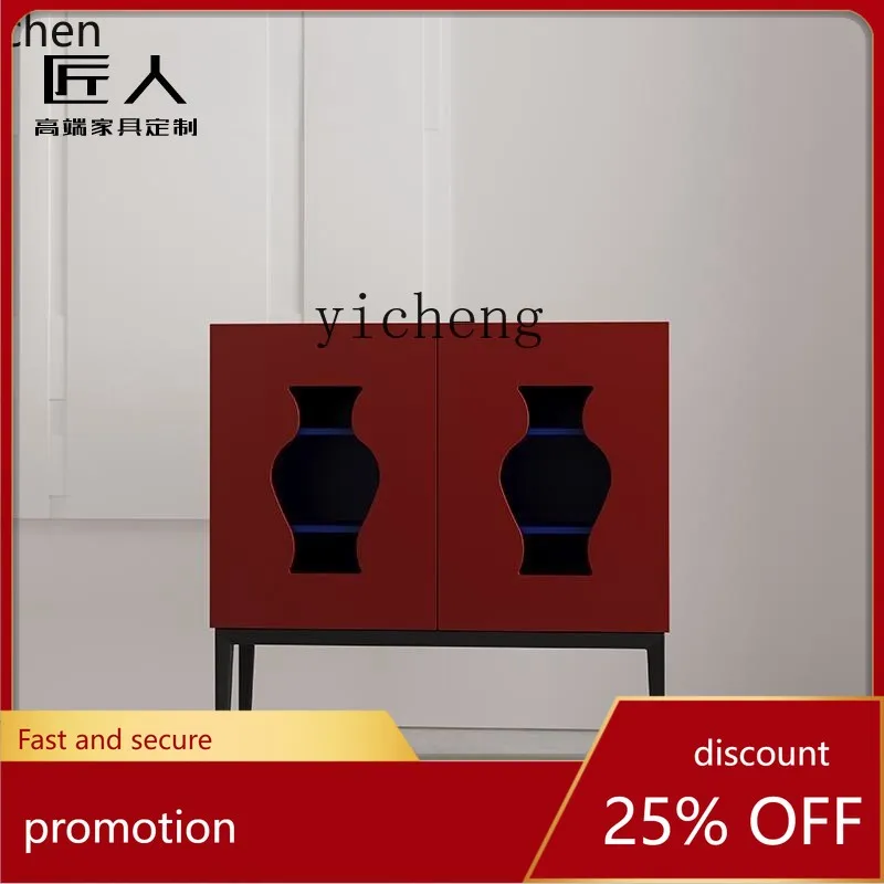 

YFY Simple Solid Wood Storage Sideboard Cabinet Antique Style Wall Storage Cabinet Tea Storage