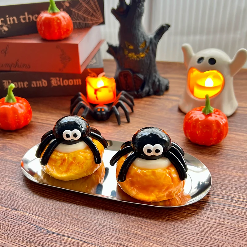 لعبة سبايدر سكون تابا اسفنجي مصنوعة يدويًا كريمي ناعمة وبطيئة الارتداد لتخفيف التوتر كهدية للهالوين #5