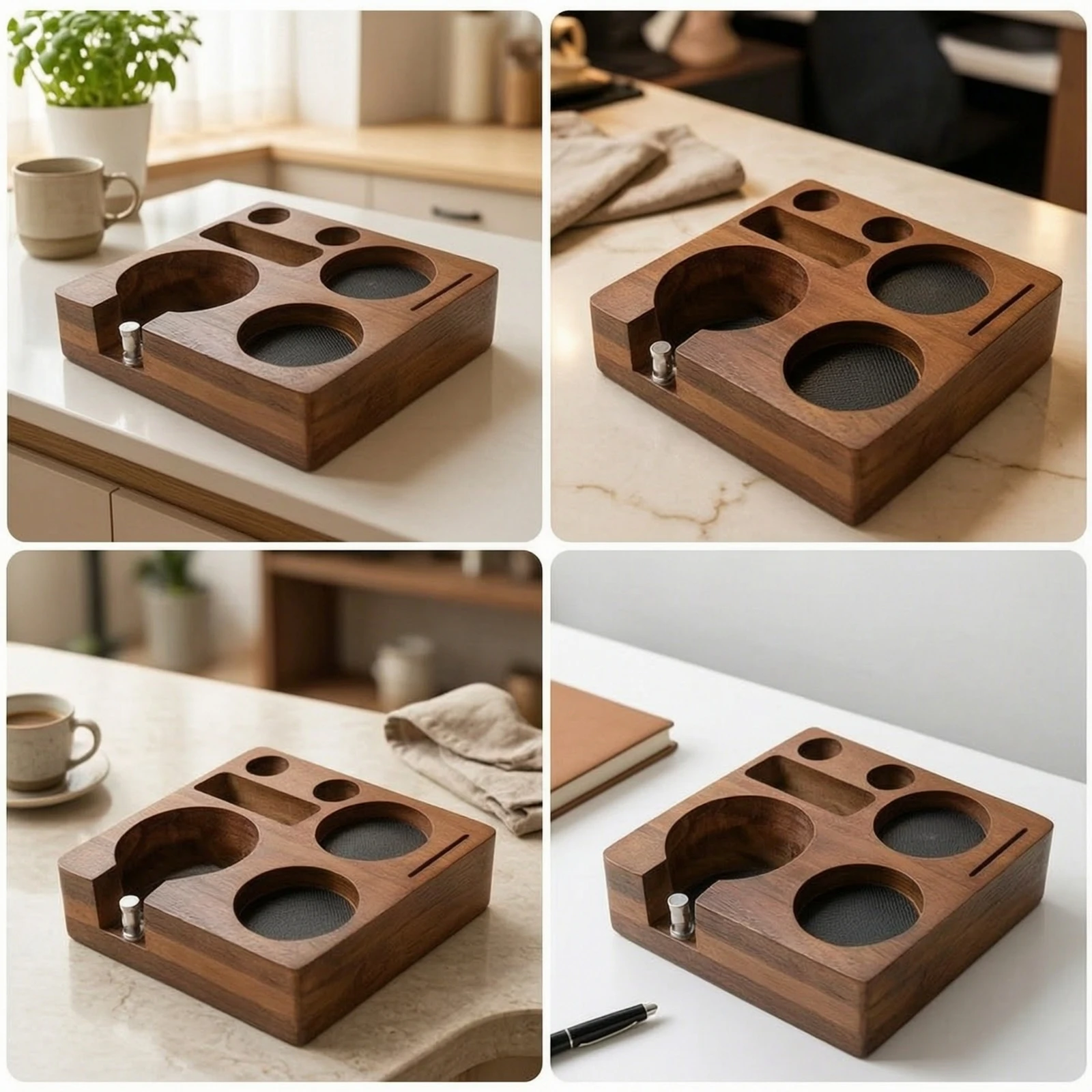 Stacja do kawy z litego drewna – Espresso Tamper Station recenzja i cena