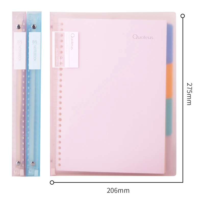 Deli HB560 B5 Loose Leaf Refill Binder Notebook Replacable Metal Ring Office&School Supplies Stationery