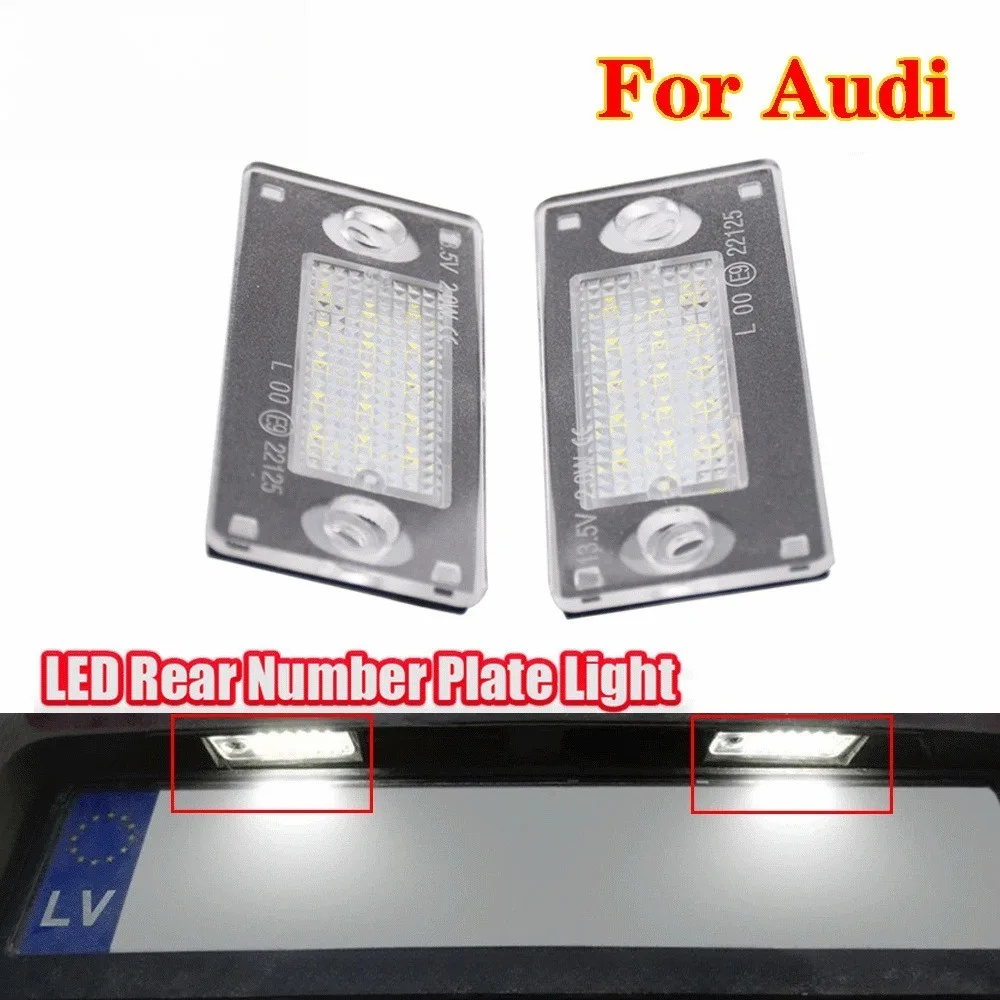 

2Pcs LED License Plate Light for 99-03 Audi A3 A4 S4 RS4 B5 Plug-&-Play Lamp Assembly Error-Free Upgrade Auto Accessoires