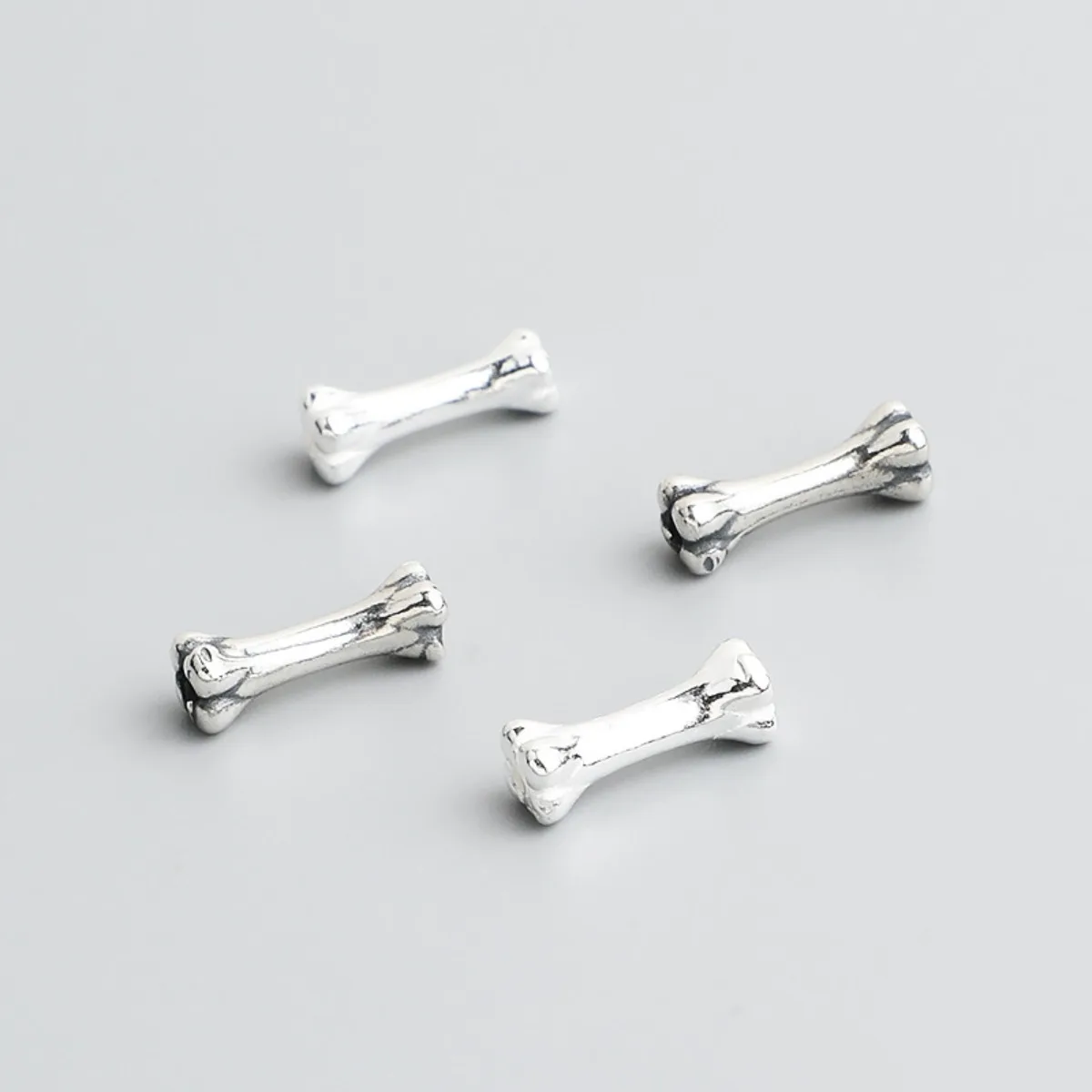 

2 шт. бусины-трубки из стерлингового серебра 925 пробы в форме кости и бусины-разделители для изготовления ювелирных изделий