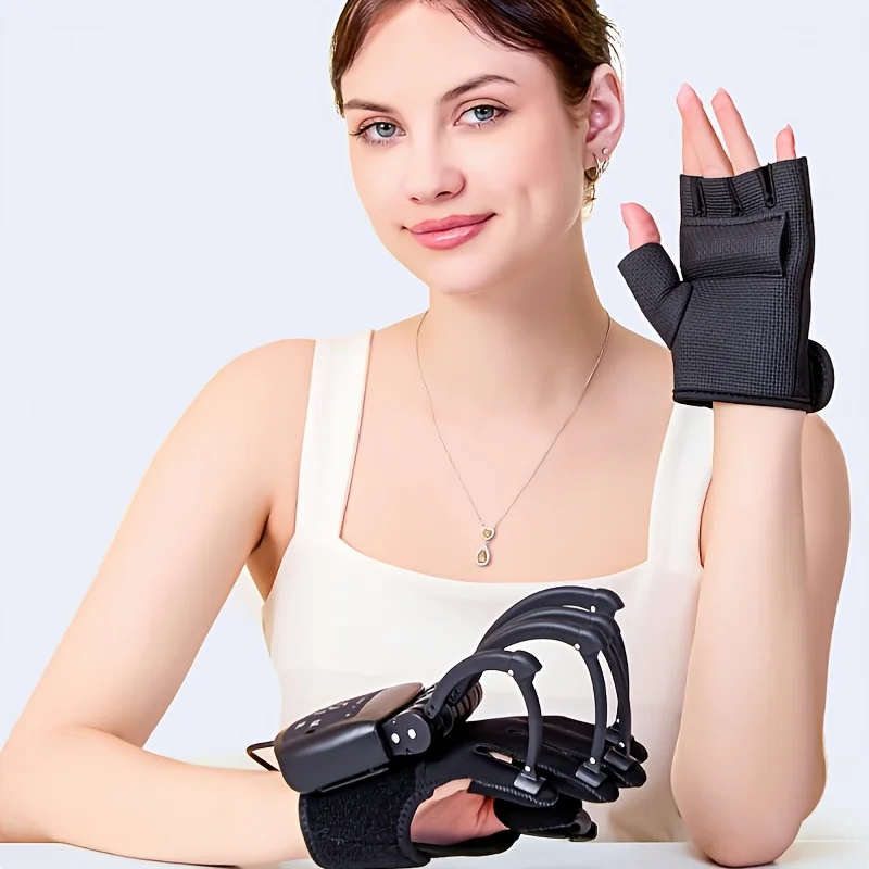 Electric Hand Training Robot Gloves USB-Powered, Adjustable Resistance, Ergonomic Design, Secure Straps, Portable Hand Exerciser