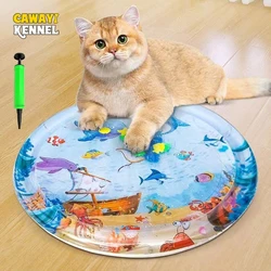 Print Dog Mat Cooling Summer Pad Mat for Dogs Cat Blanket Sofa Pet Dog Bed Summer Water Injection Pad for Small Medium Large Dog