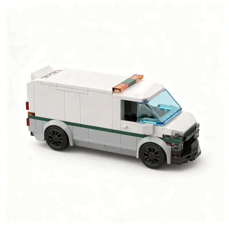 

247PCS MOC City Champions Super Car Bank Van Model Technology DIY Creative Assembly Bricks Display Birthday Gift Collectible Set