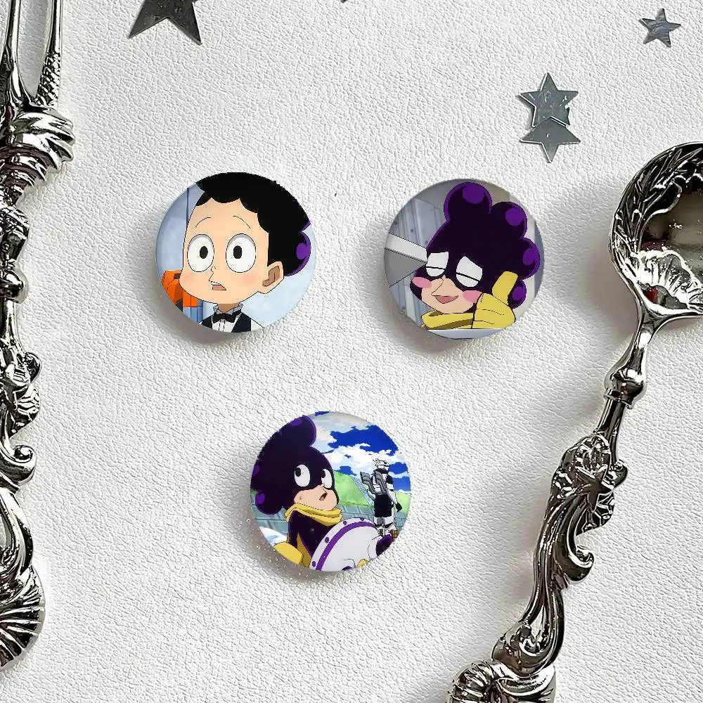 أنيمي مينورو مينيتا لطيف قسط صفيح دبابيس التلبيب المستديرة: دبابيس شارة لطيف لملحقات حقيبة الكتف، هدايا تذكارية #5