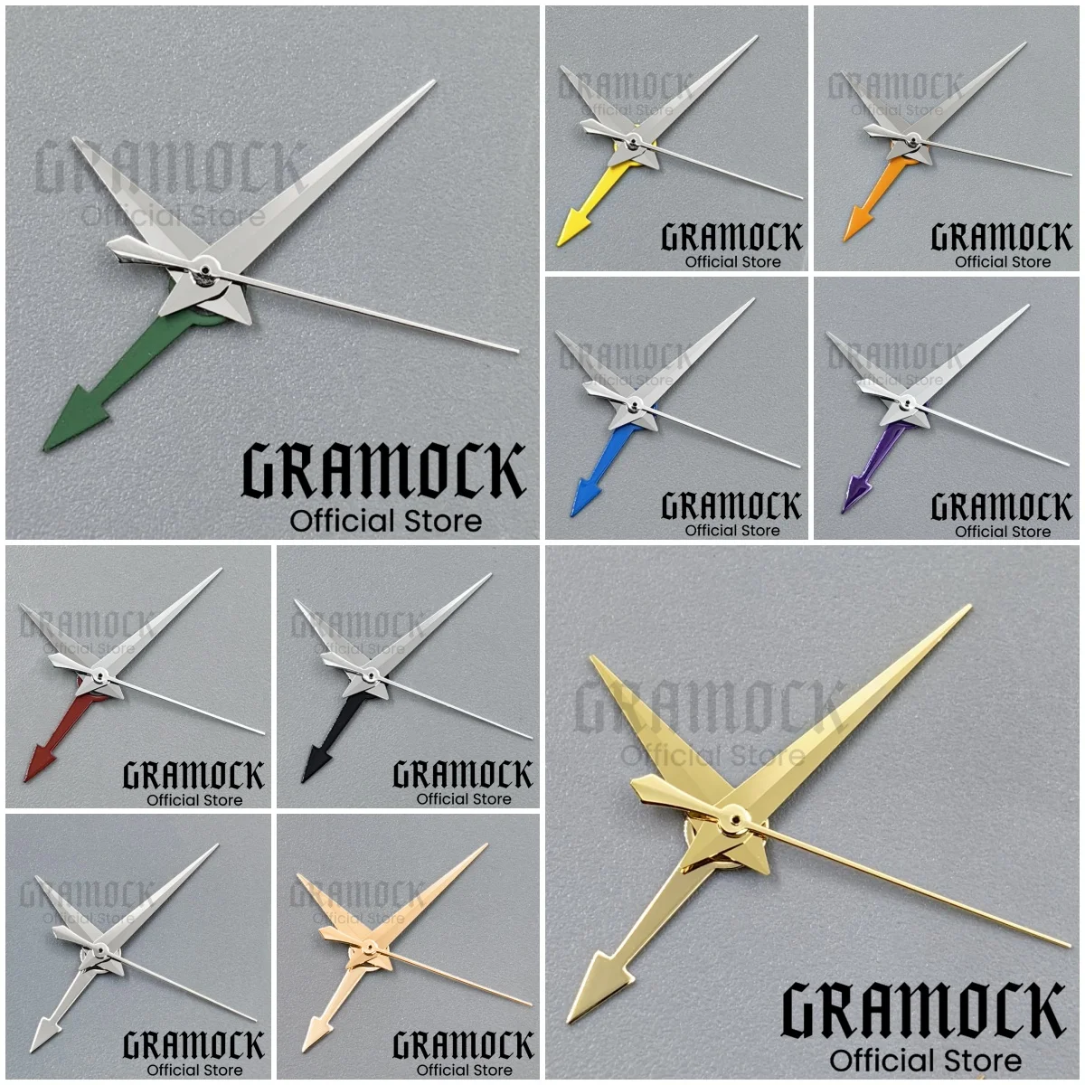 Blue Red Black Purple Green GMT Watch Hand Needles Fit NH34A 4R34 GMT Automatic Movement Dive Men Watch Accessories Set Parts