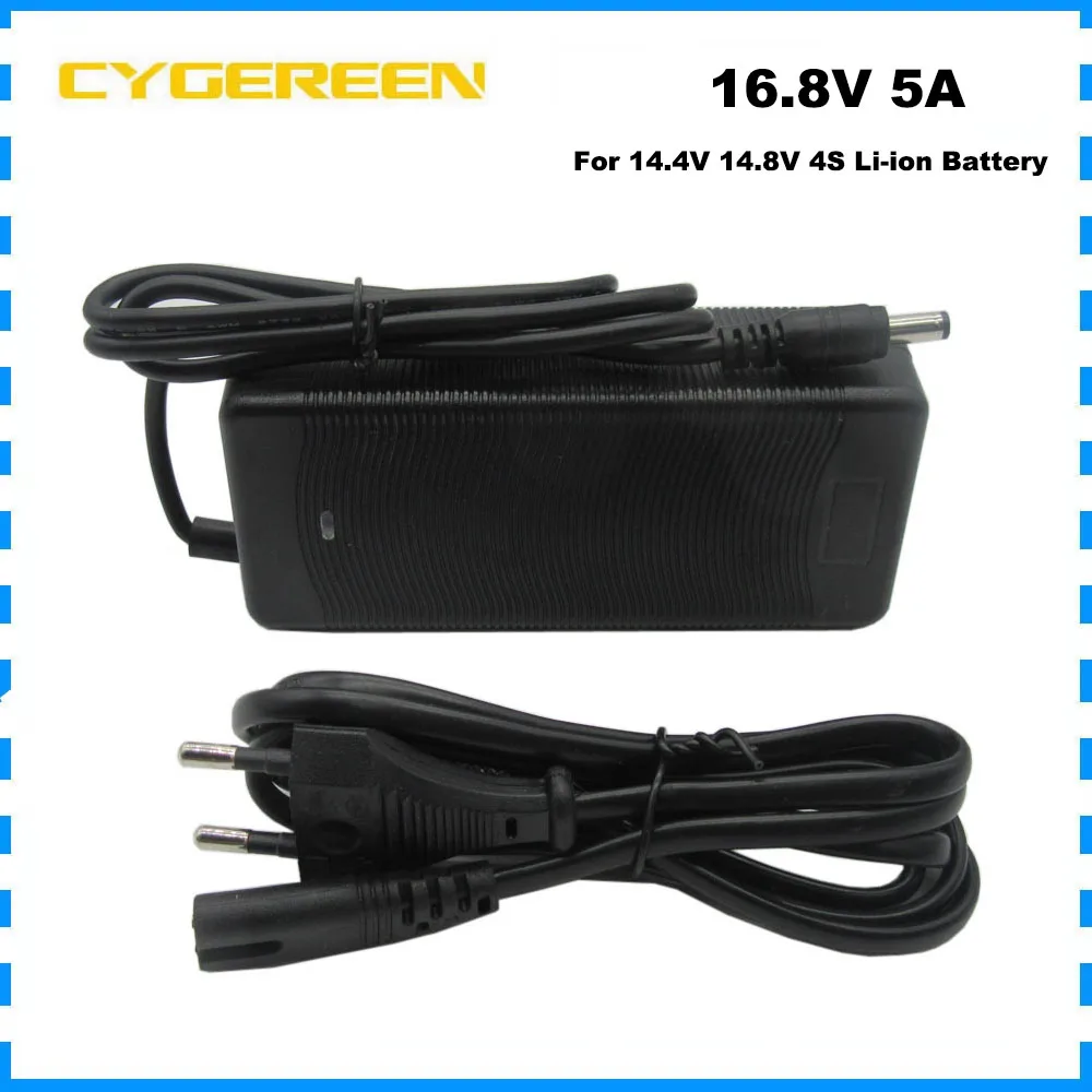 

Зарядное устройство 16.8В 5А для литиевых аккумуляторов 14.4В 14.8В 4S для электроинструментов и дрелей с разъемом DC5.5 * 2.1мм, быстрая зарядка