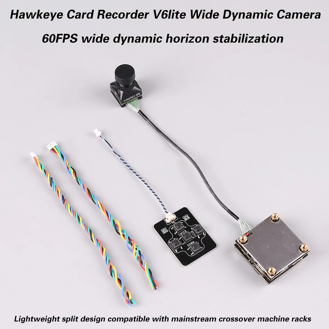 Hawkeye Firefly V6 LITE 4K 60FPS HDR WiFi HDMI / AV 8X DZOOM Camera 170 Degrees lens / RC remote contro For RC Model Parts
